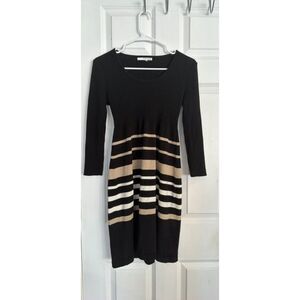 Studio One Black/Tan/White Medium dress